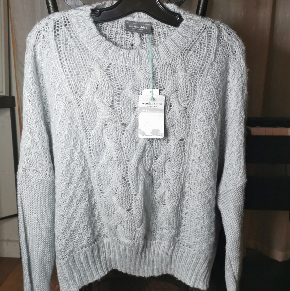 Gray/Blue Wooden Ships Sweater
